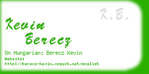 kevin berecz business card